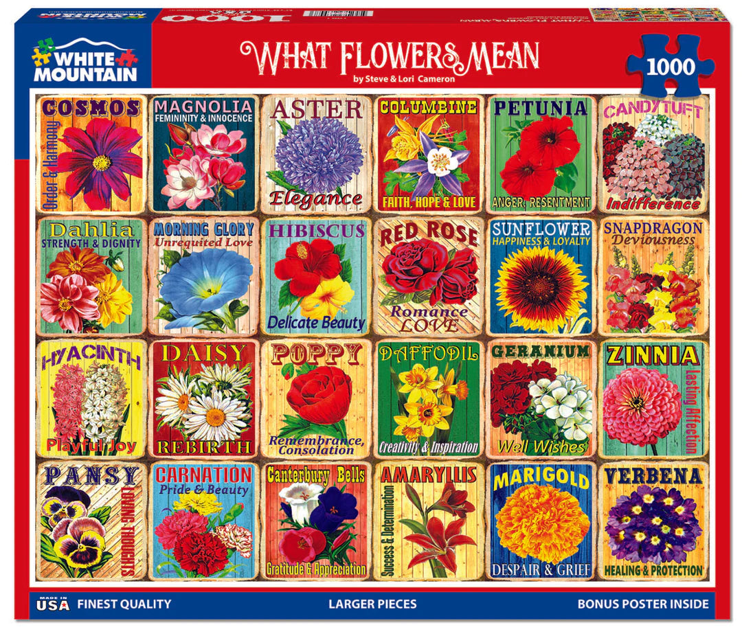 What Flowers Mean 1000pc