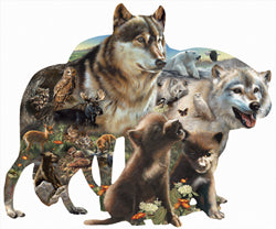 Wolf Pack Shaped 1000pc