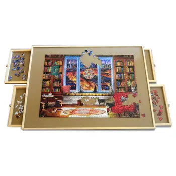 Wood Jigsaw Puzzle Table 35"x27"