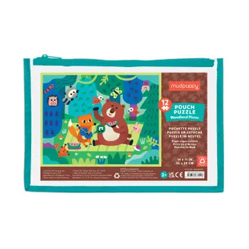 Woodland Picnic Pouch Puzzle 12pc