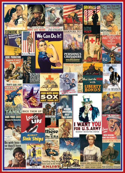 World War I & II Vintage Posters 1000pc