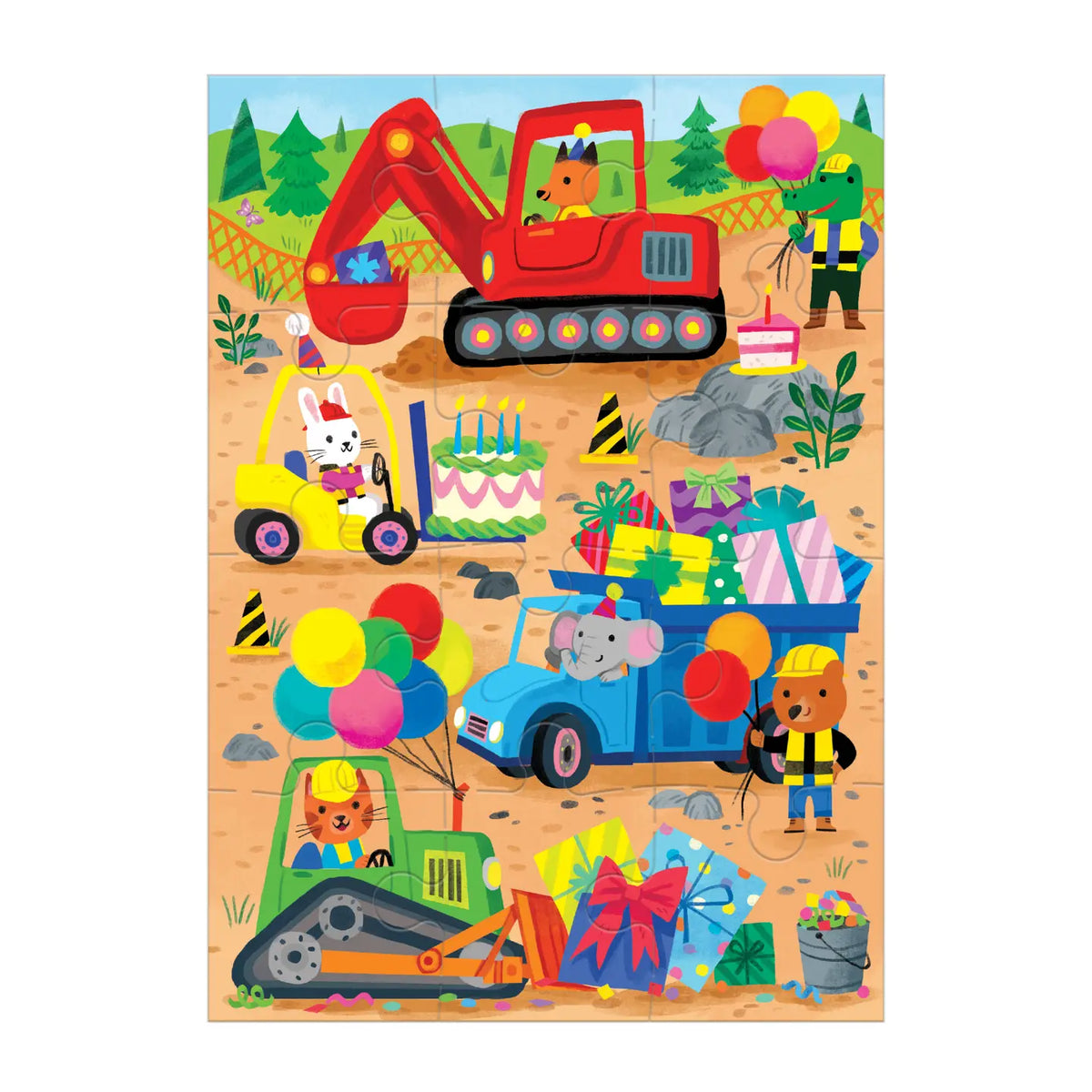 Construction Site Birthday Greeting Card 12pc