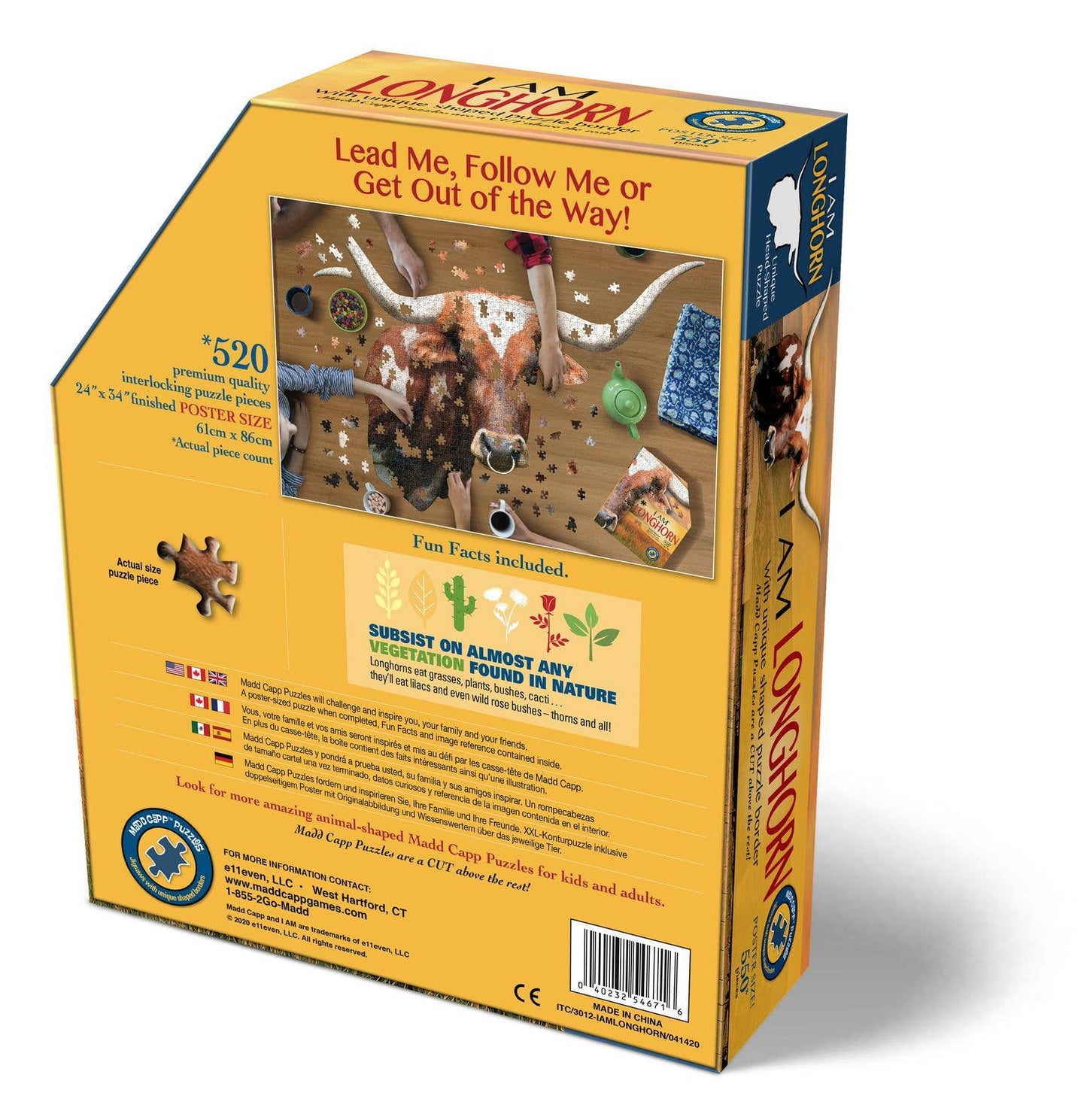 I AM Longhorn - Shaped 550pc