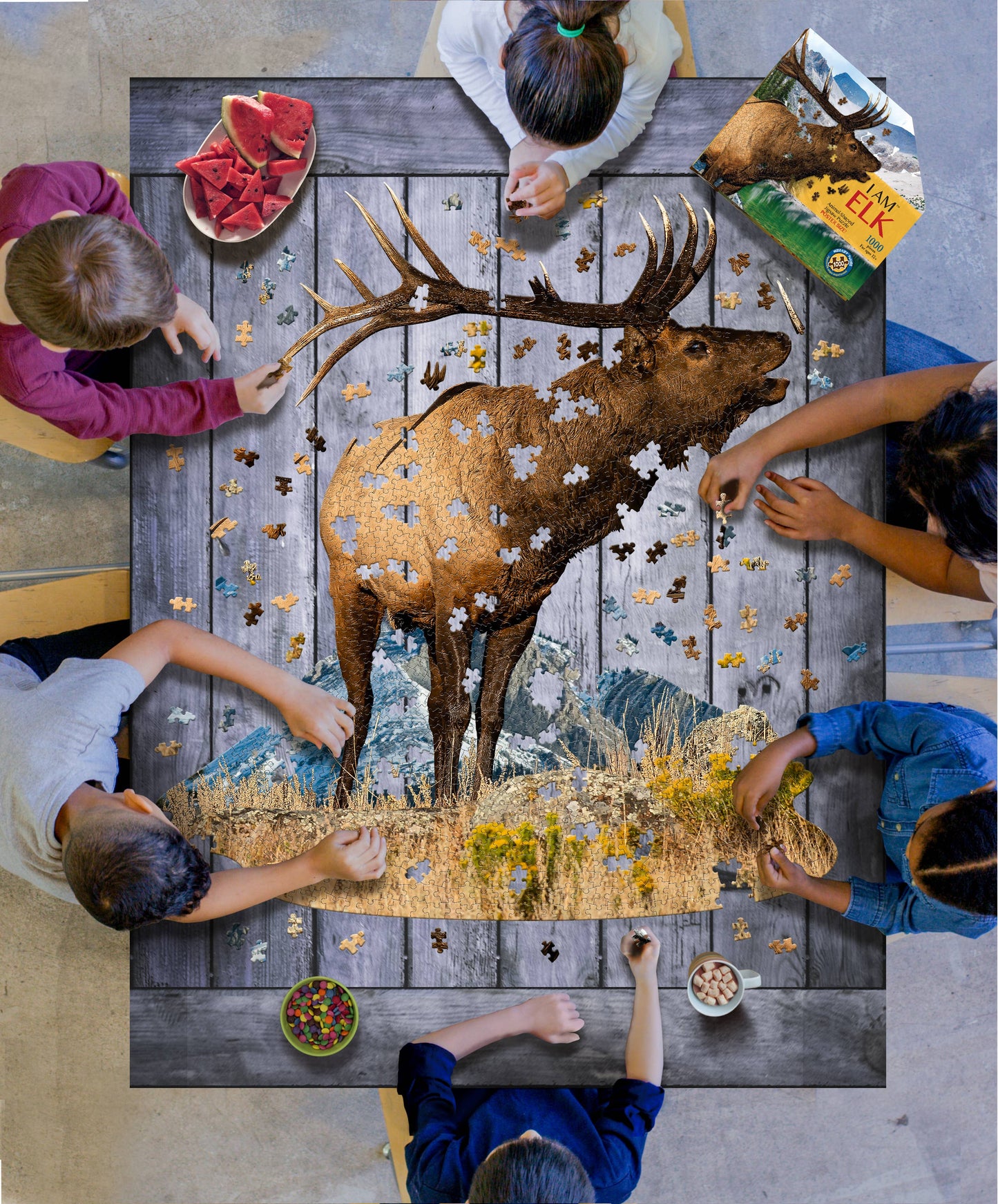 I AM Elk - Shaped 1000pc