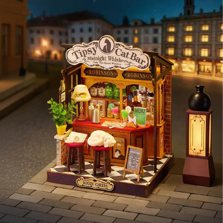Miniature House Kit: Tipsy Cat Bar