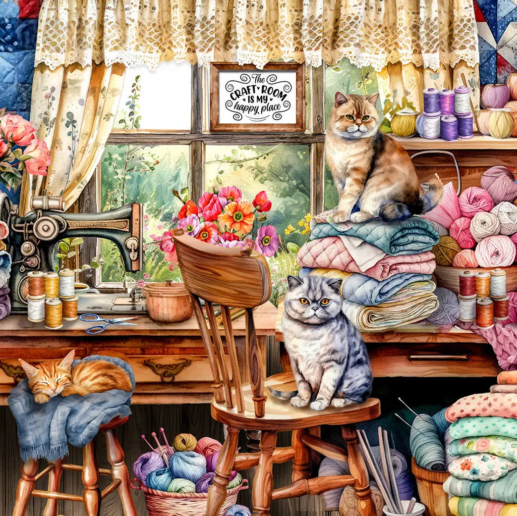 Kittens Sewing Room 1000pc