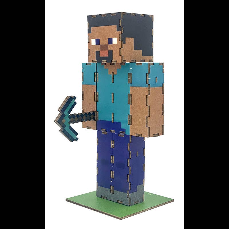 Minecraft: Steve 3D Wood Model Kit