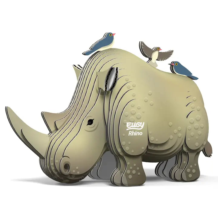 Eugy 3D Wood Puzzle: Rhino