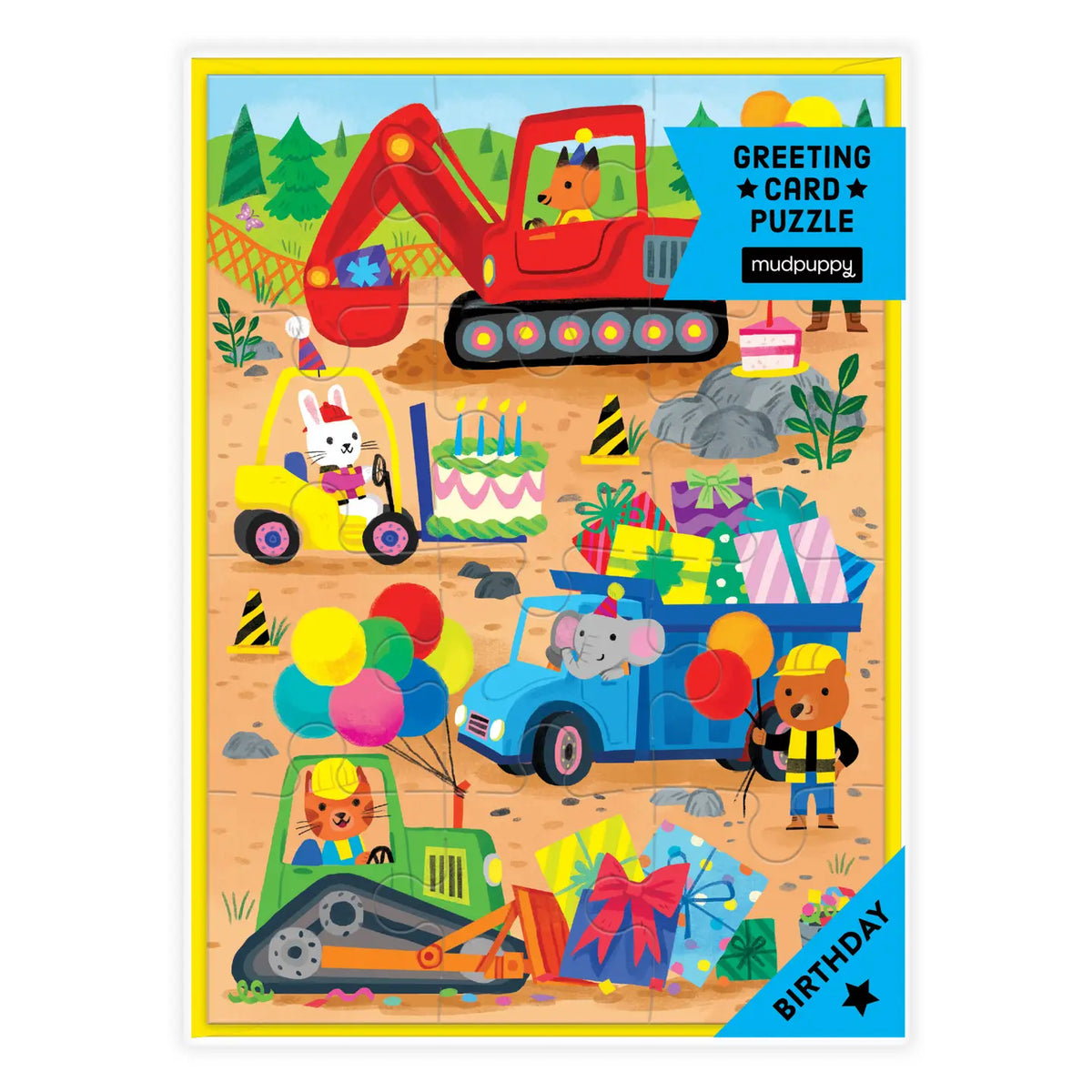Construction Site Birthday Greeting Card 12pc