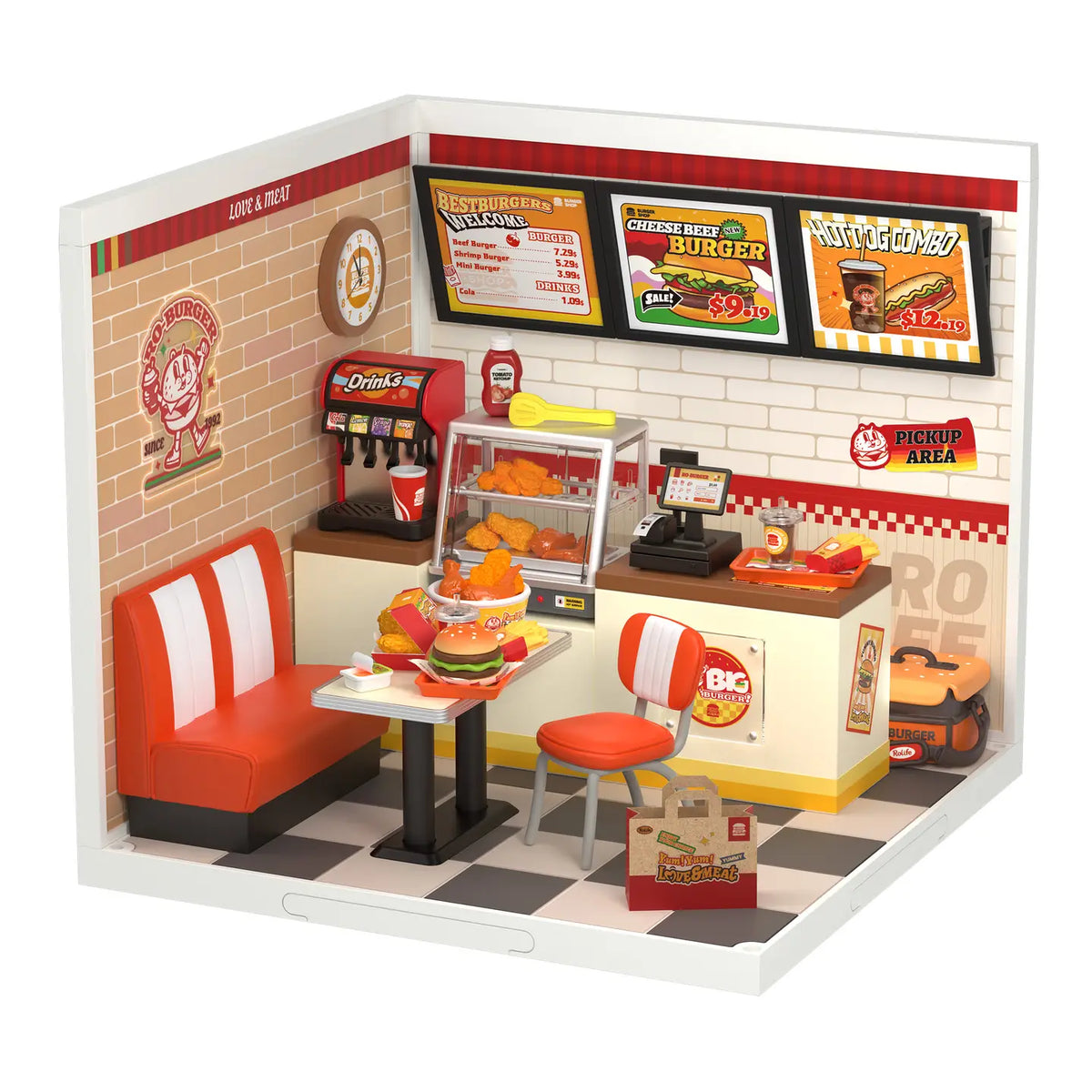 Miniature House Kit: Yum Yum Burgers