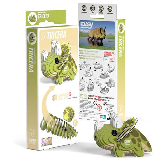 Eugy 3D Wood Puzzle: Tricera