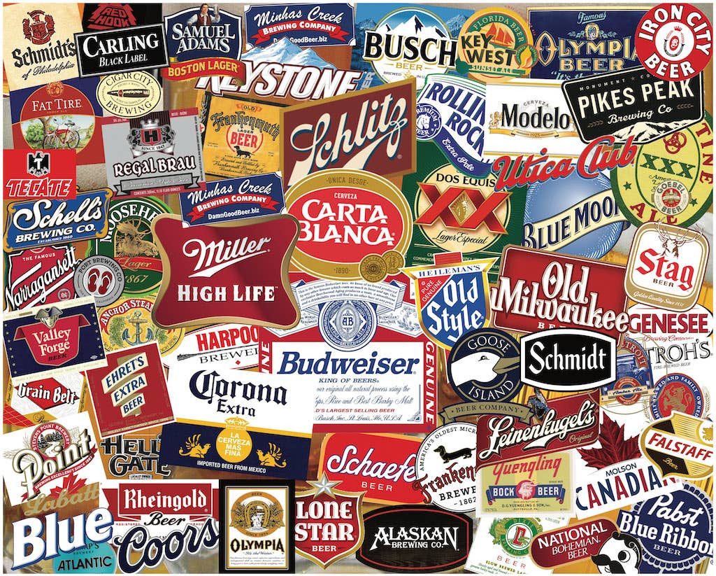 American Beer Labels by Steve Smith 1000pc