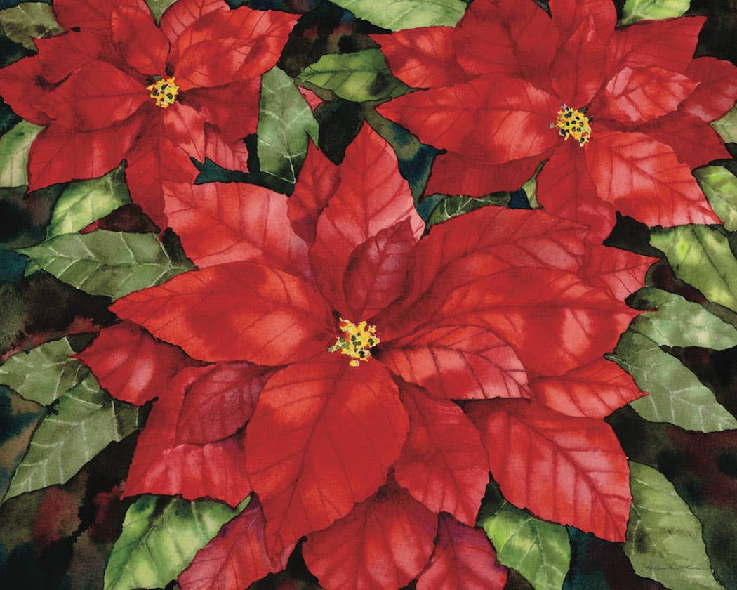 Poinsettia by Kathleen Parr Mckenna 1000pc