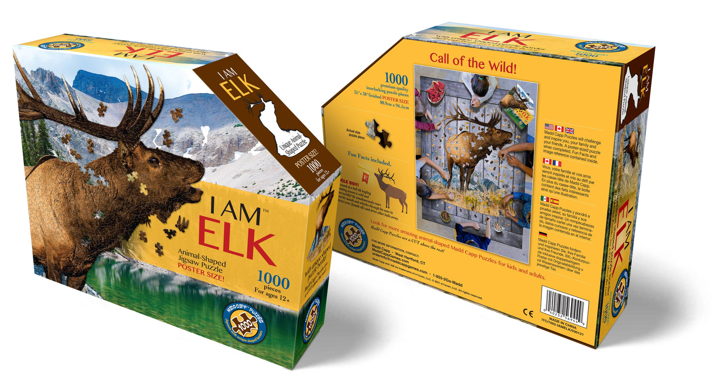 I AM Elk - Shaped 1000pc