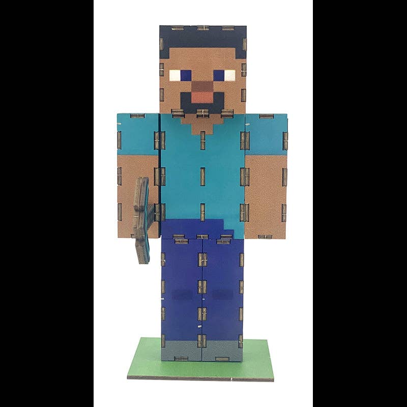 Minecraft: Steve 3D Wood Model Kit