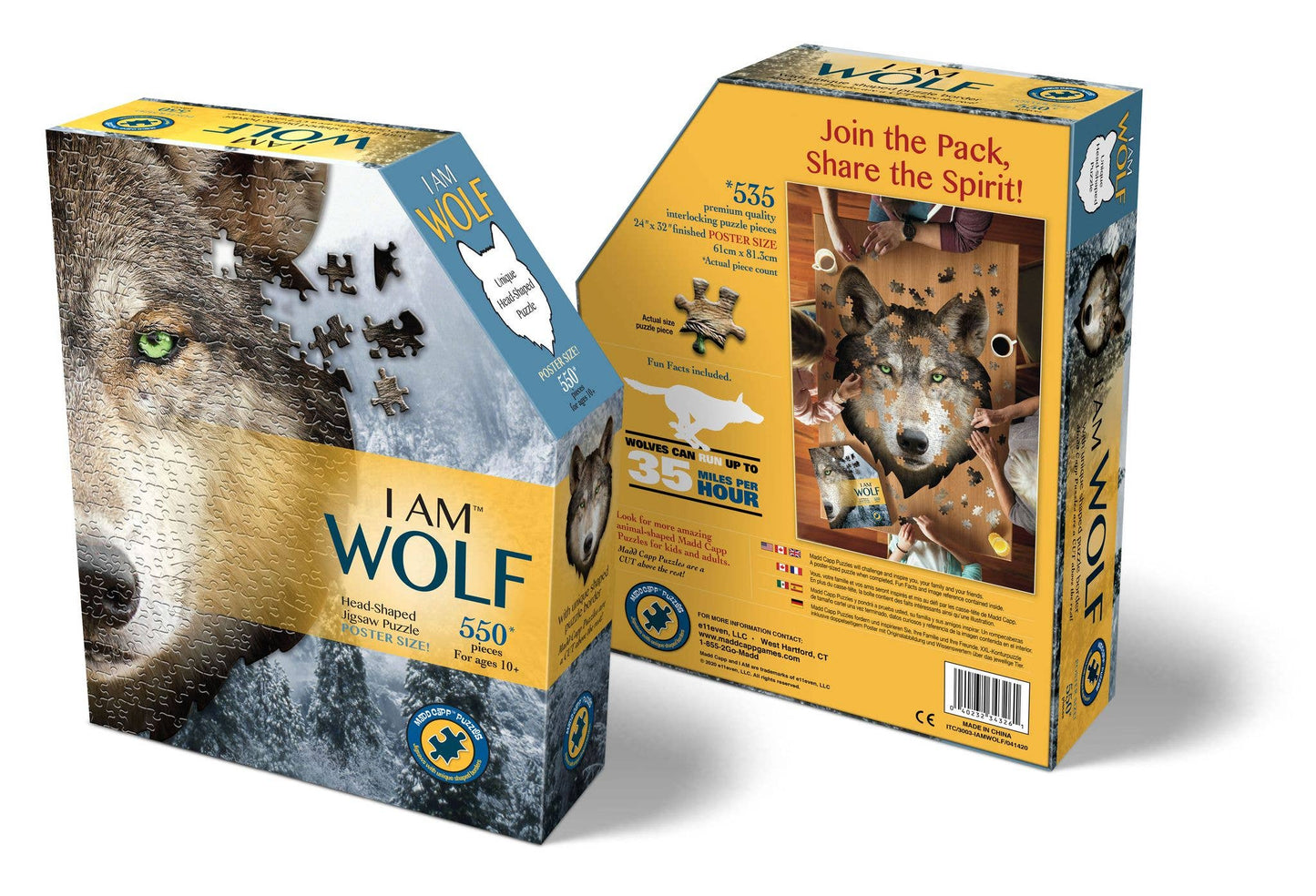 I AM Wolf - Shaped 550pc
