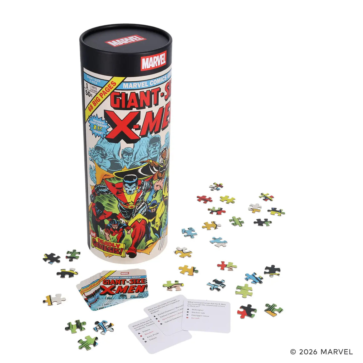 Marvel X-Men Jigsaw Puzzle and Trivia (Tube) 1000pc