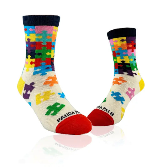 Colorful Puzzle Socks - Medium Ages 3-7