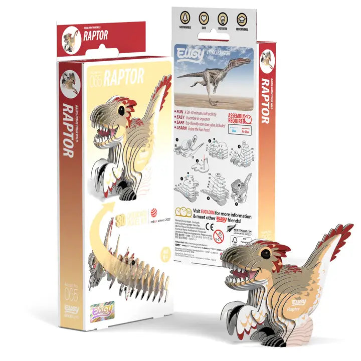 Eugy 3D Wood Puzzle: Raptor