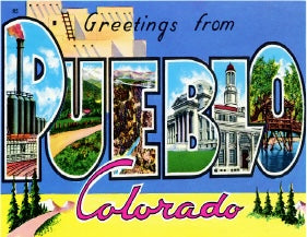 Greetings from Pueblo Postcard 69pc