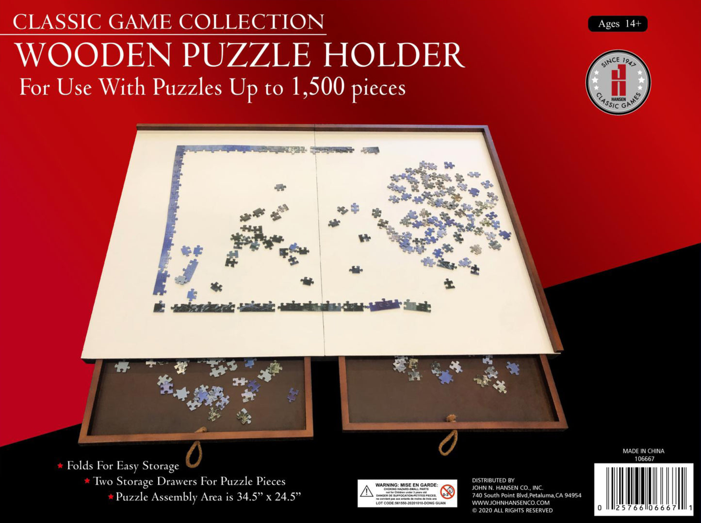 Wooden Foldable Puzzle Storage Board 1500pc