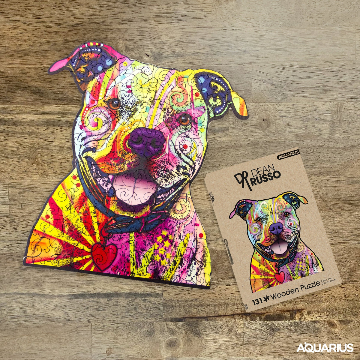 Dean Russo Pitbull Wood Puzzle 131pc