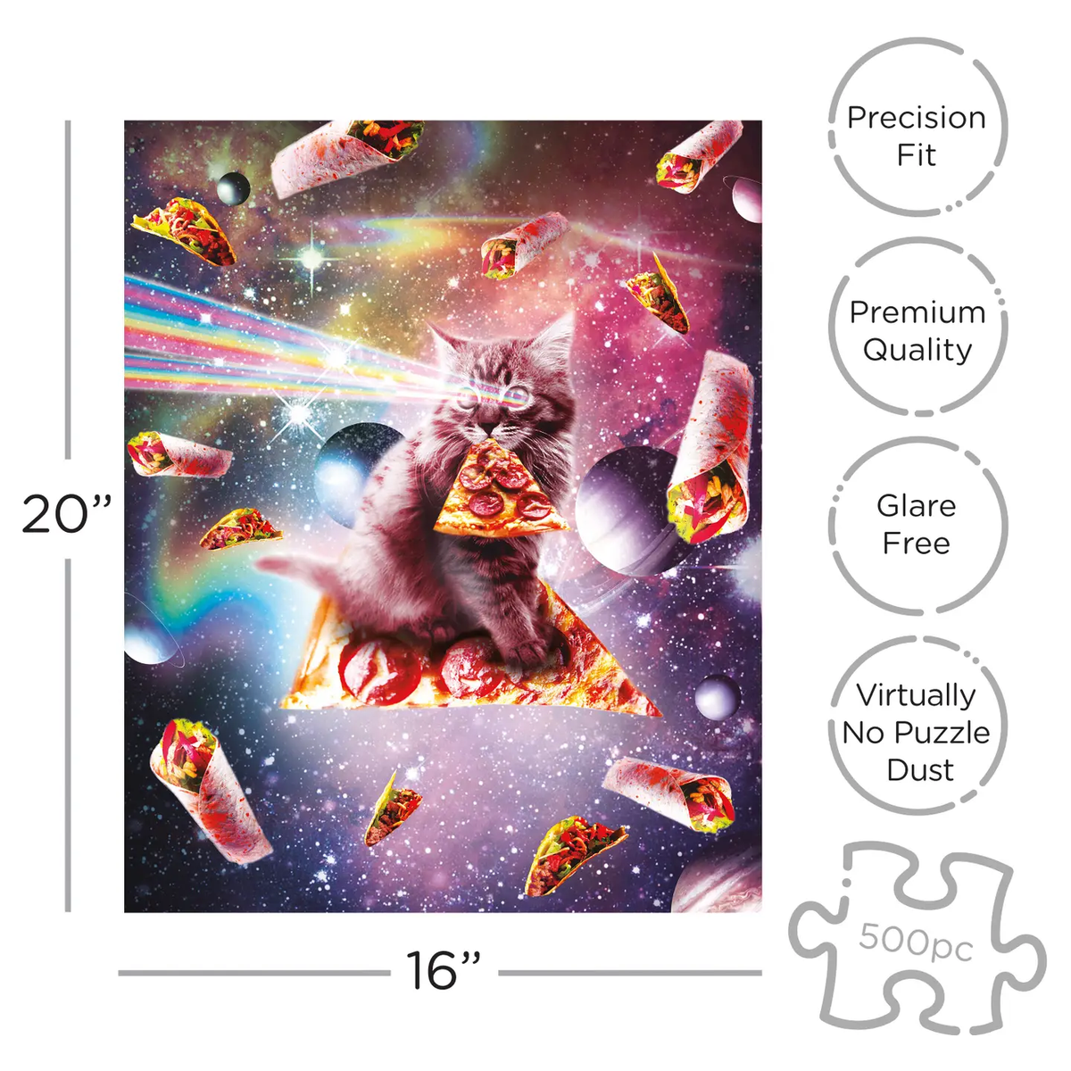 Random Galaxy Cat Pizza 500pc