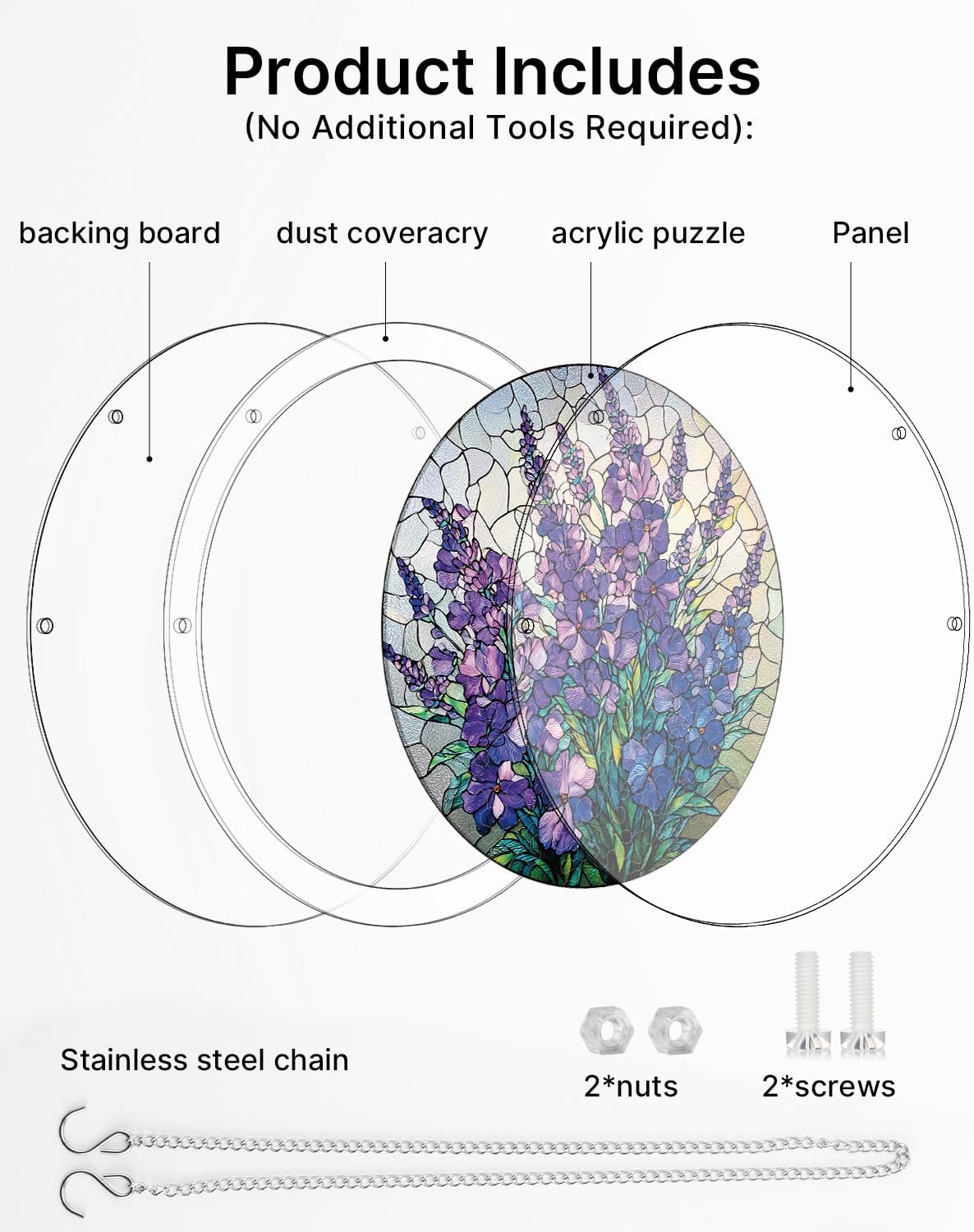 Acrylic Jigsaw: Violet Garden Grace 83pc