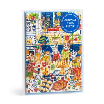 Happy Hanukcats Greeting Card 60pc
