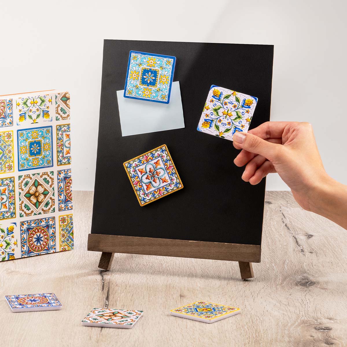 3D Puzzle Magnet Set: Vintage Floral Tile 6x16pc