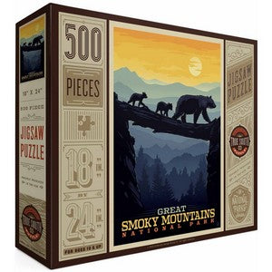 Great Smoky Mountains Bears at Sunset 500pc