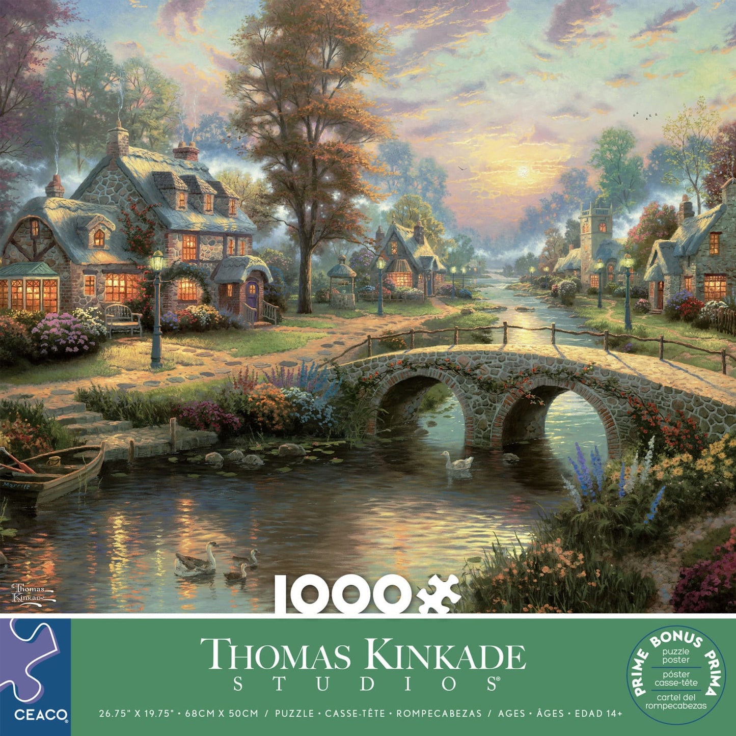 Thomas Kinkade: Sunset on Lamplight Lane 1000pc
