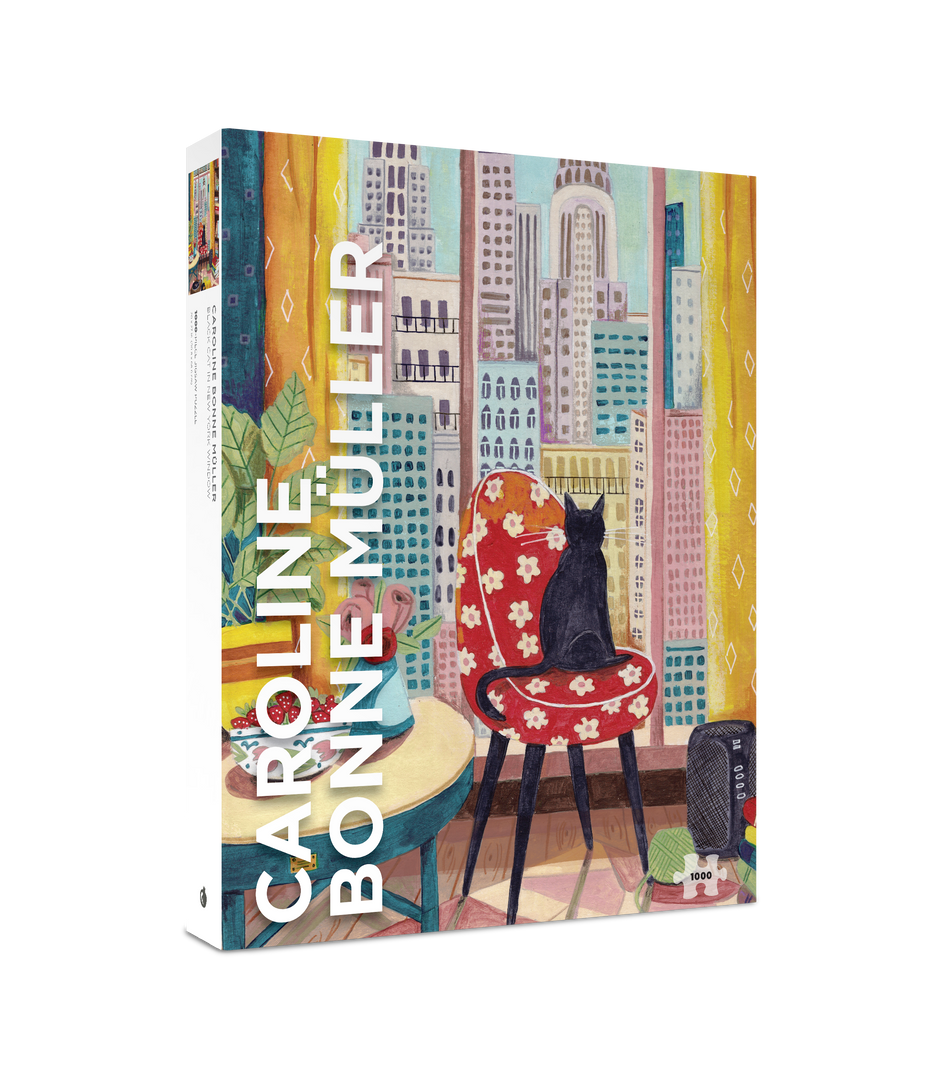 Caroline Bonne Müller: Black Cat in New York Window 1000pc