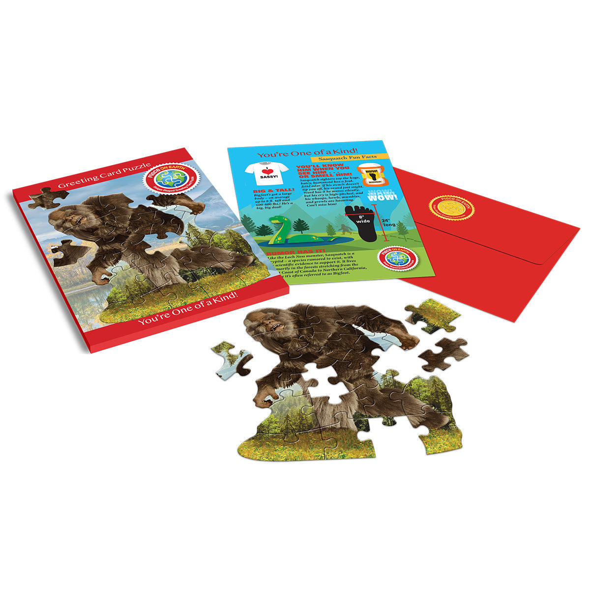 Sasquatch Greeting Card Jigsaw Puzzle