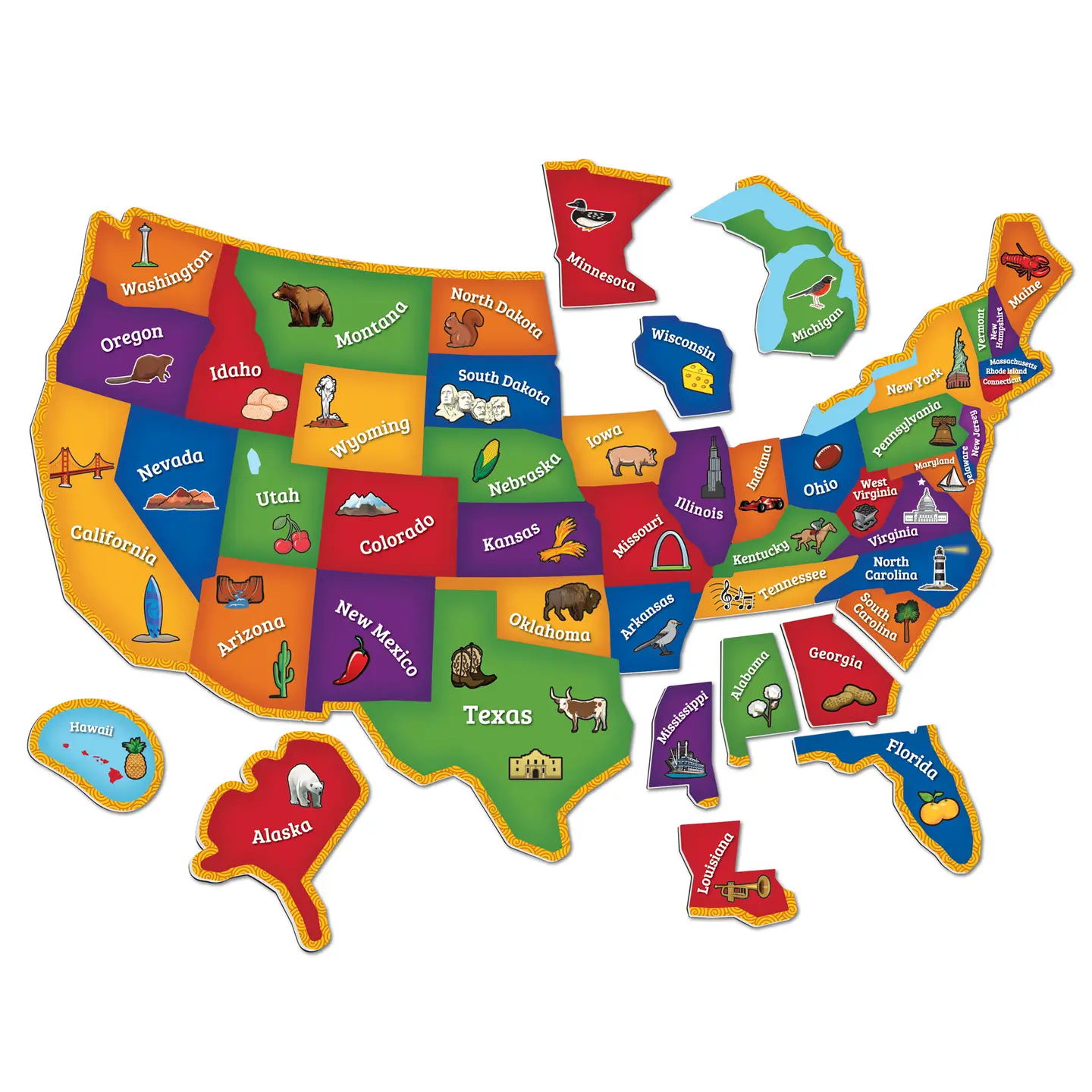 Magnetic U.S. Map Puzzle