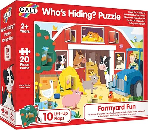 Farmyard Fun Who's Hiding Puzzle 20pc