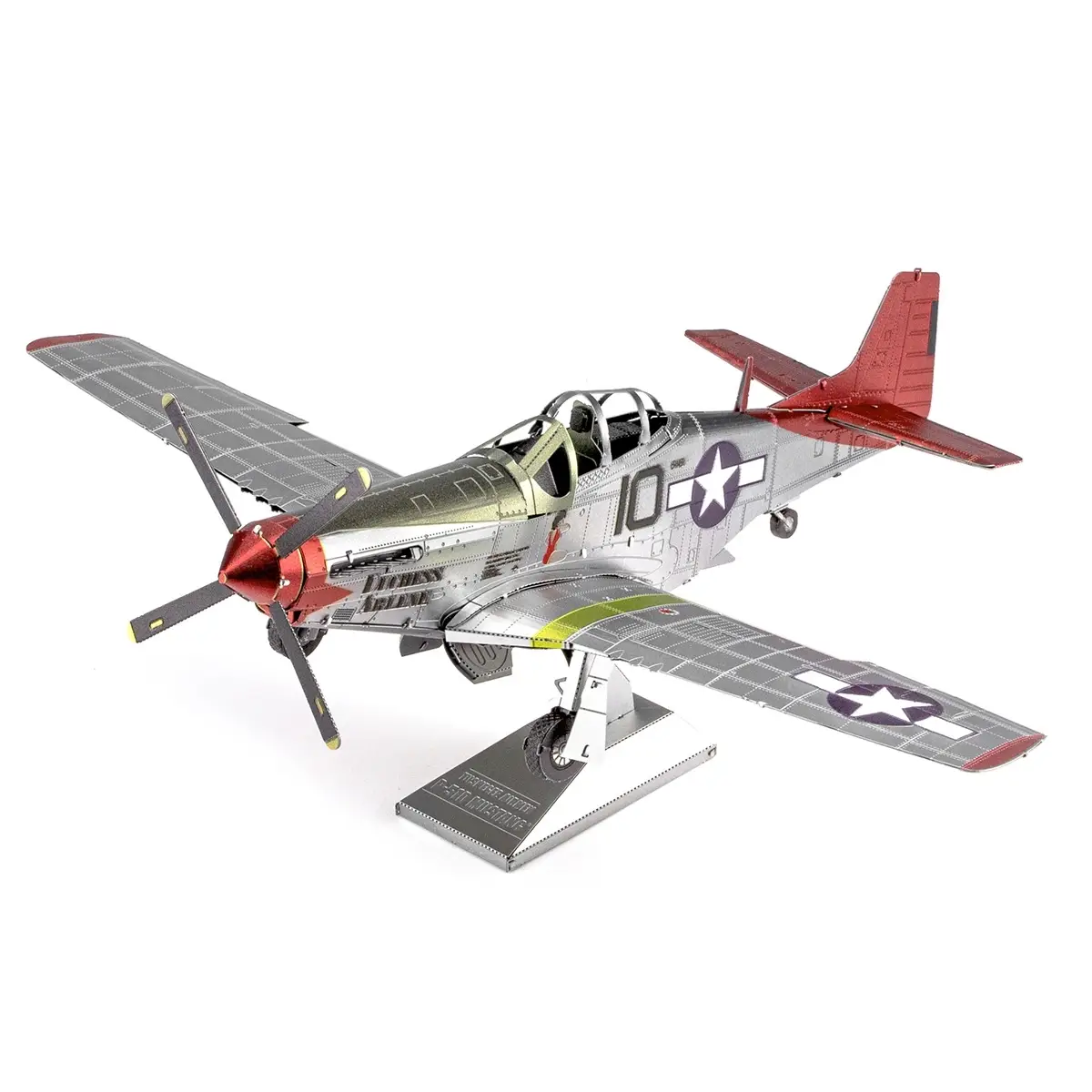 Metal Earth Color Tuskegee Airmen P51D Redtail
