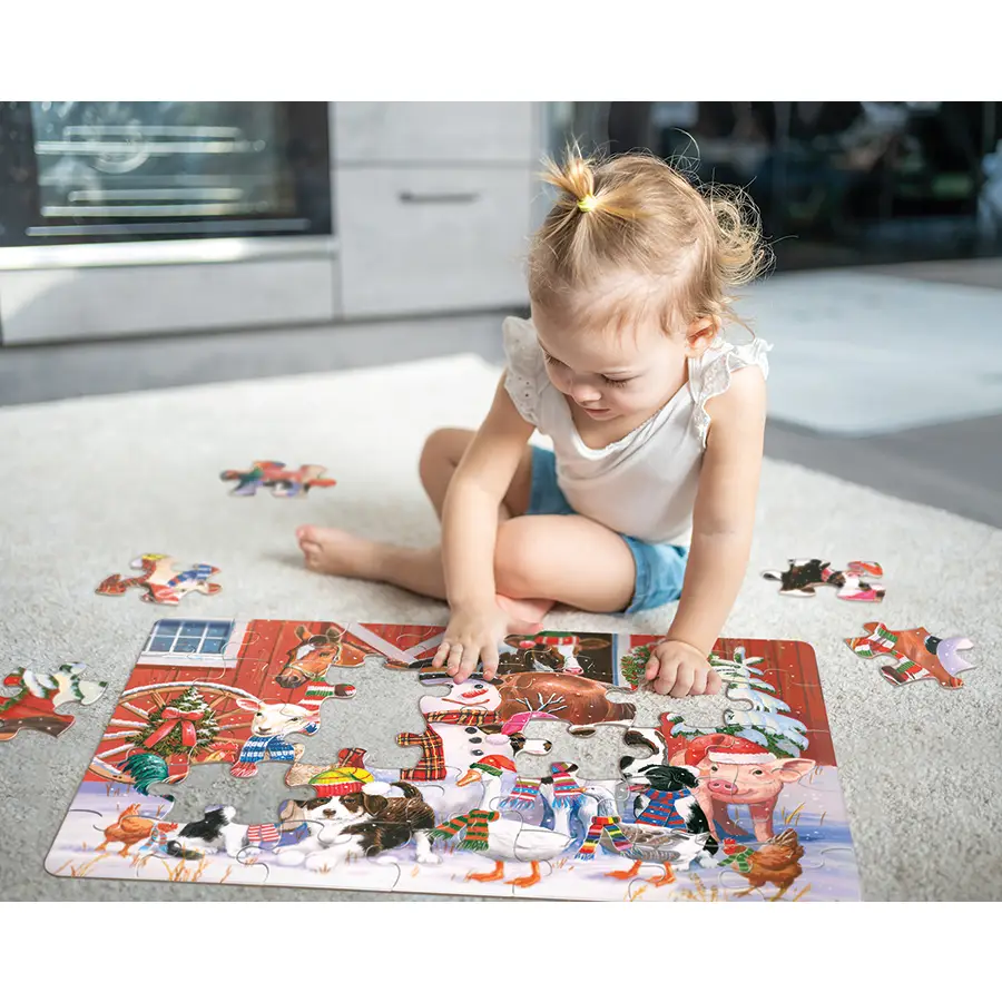 Festive Farmyard Greetings (Floor) 35pc