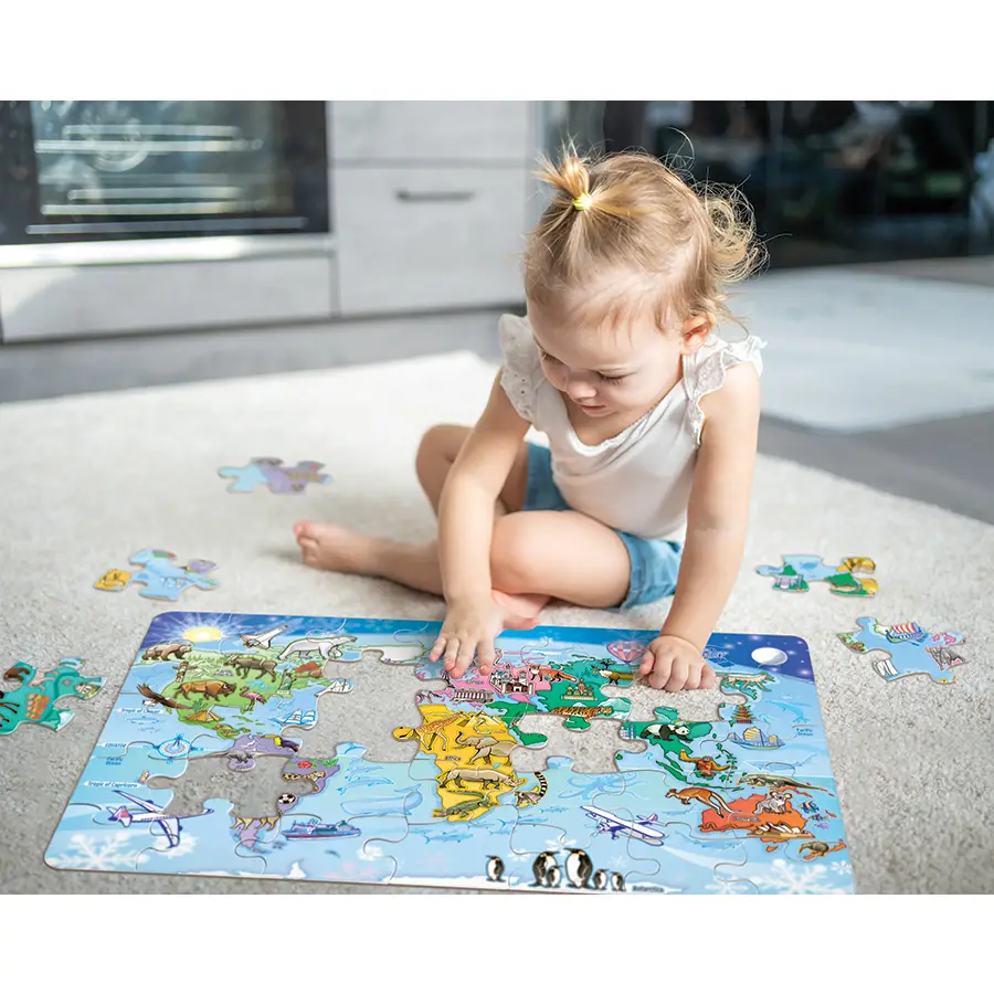 Map of the World (Floor) 35pc