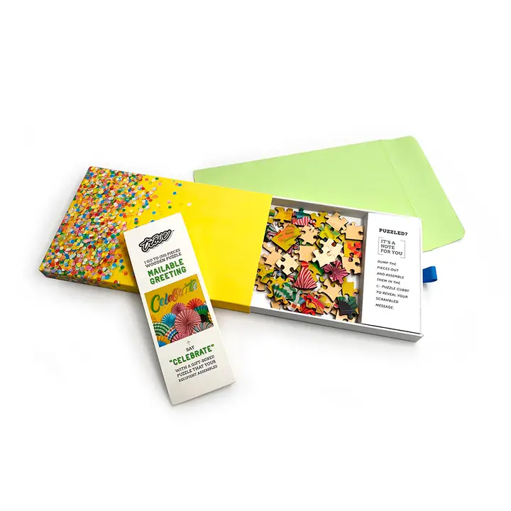 Greeting Card Wooden Puzzle : Celebrate 50pc