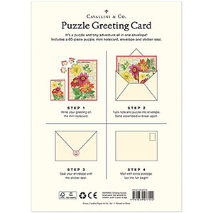 Happy Birthday Language of Flowers Puzzle Greeting Card 60pc