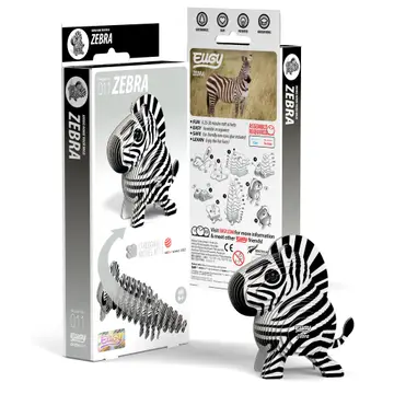 Eugy 3D Wood Puzzle: Zebra