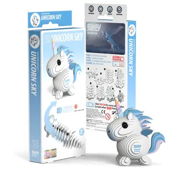 Eugy 3D Wood Puzzle: Unicorn Sky