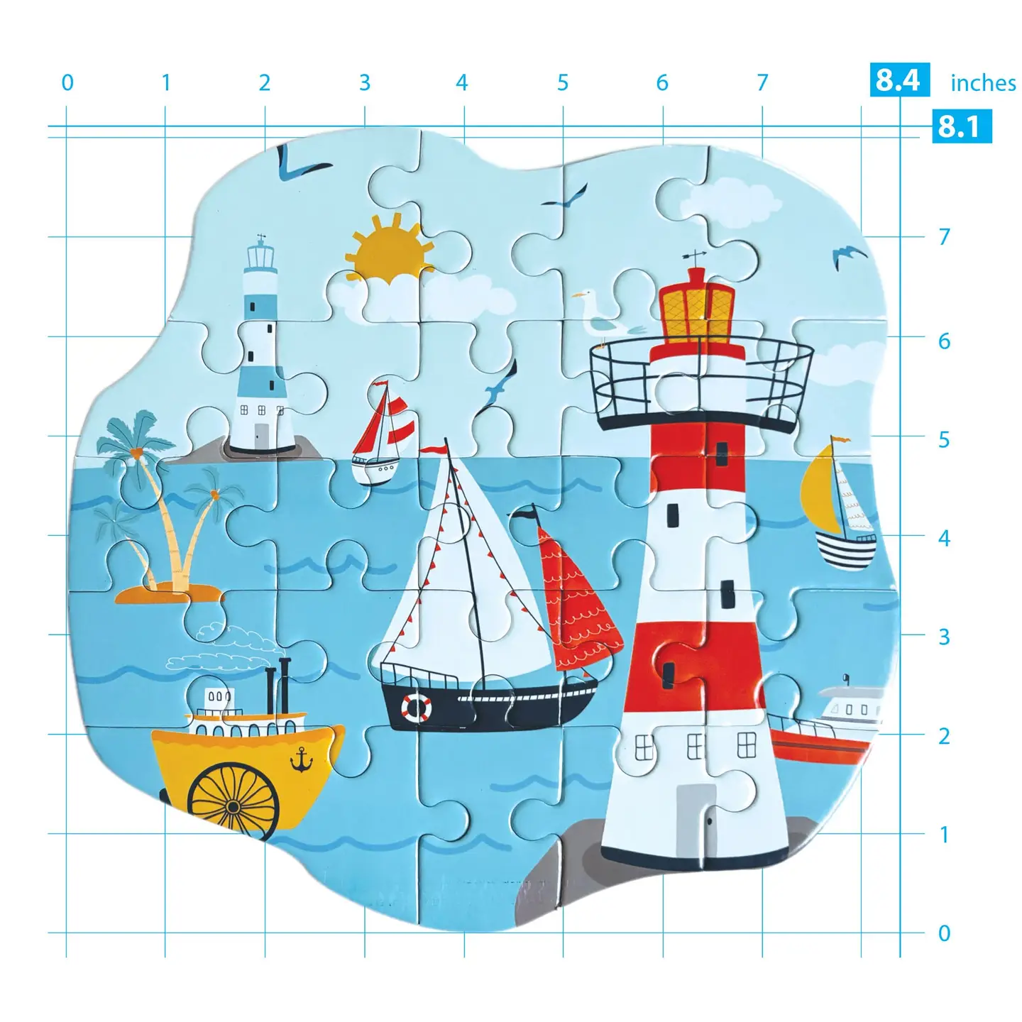 Double-sided Mini Puzzle: Ocean 23pc