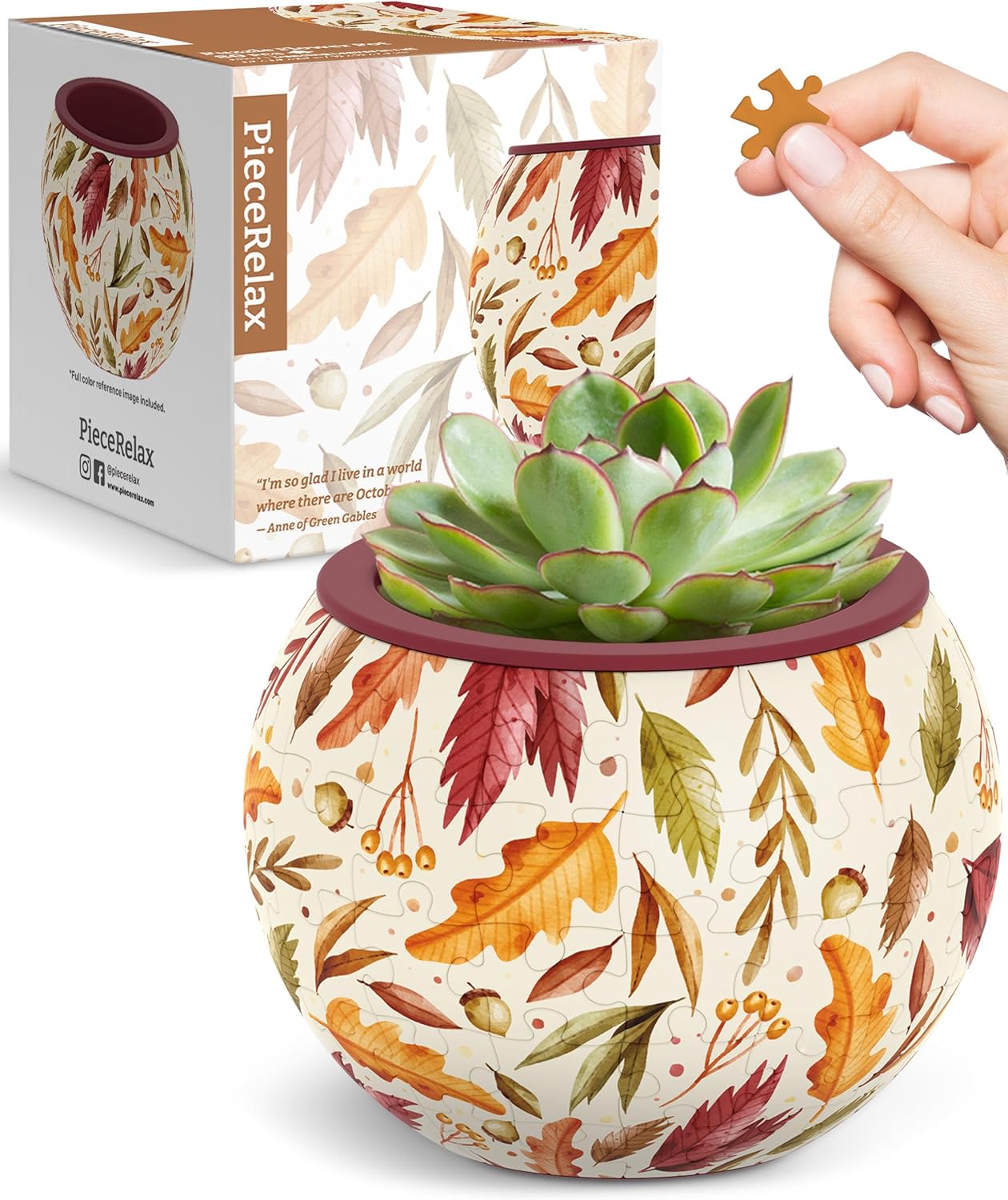 3D Puzzle Planter: Dancing Leaves in Fall 80pc