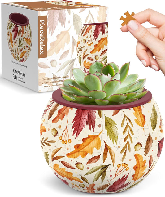 3D Puzzle Planter: Dancing Leaves in Fall 80pc