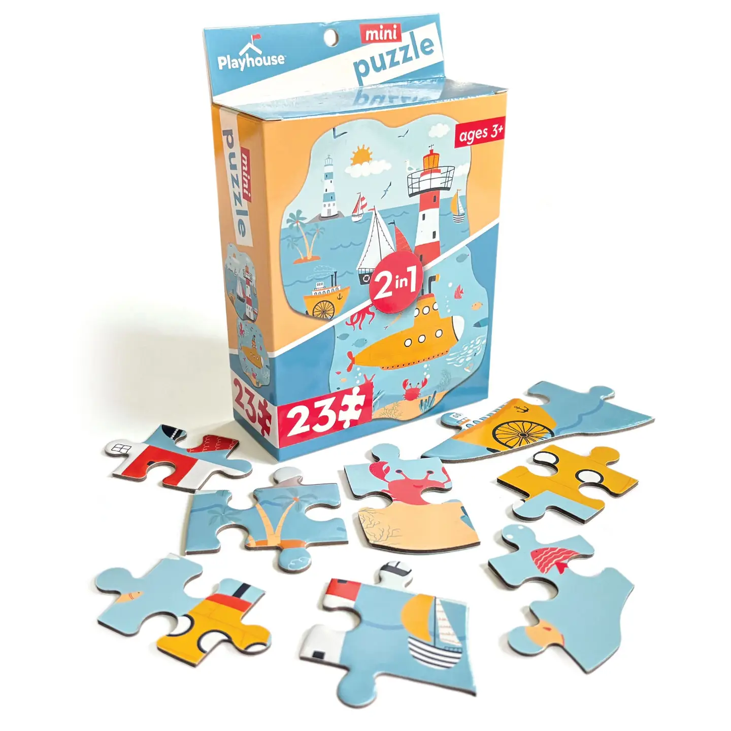 Double-sided Mini Puzzle: Ocean 23pc