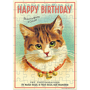 Happy Birthday Cat Puzzle Greeting Card 60pc