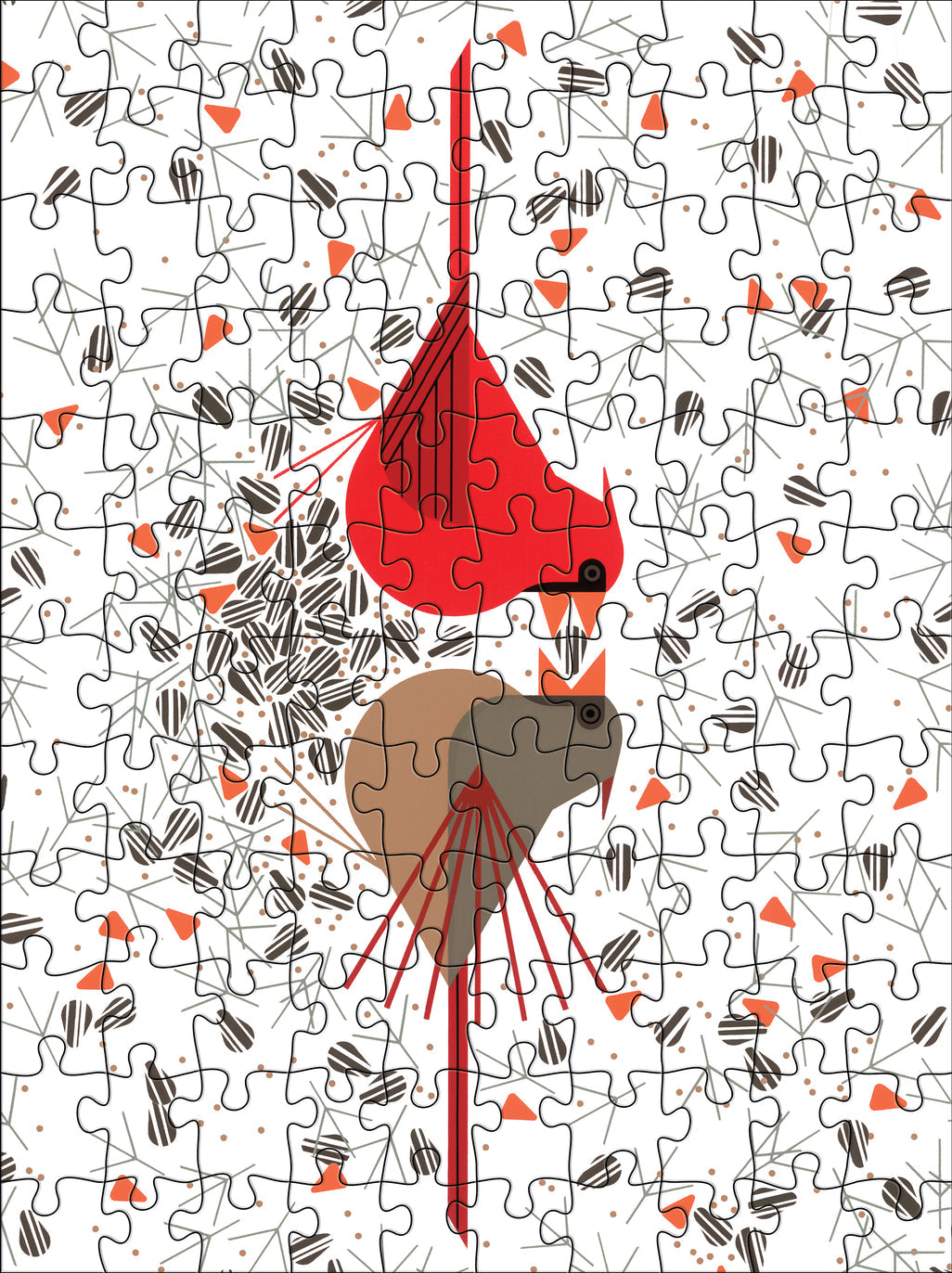 Charley Harper Double-Sided Jigsaw Puzzle Set 2x120pc