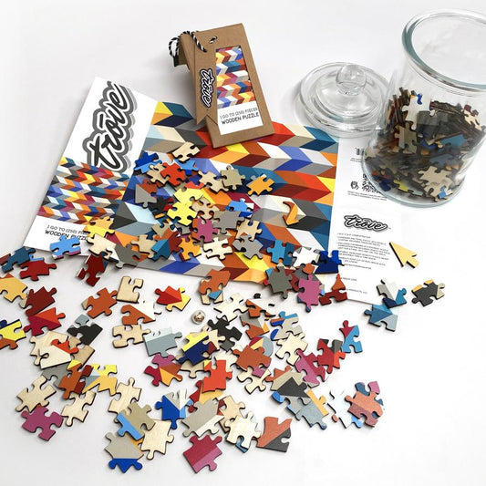 Wooden Puzzle in Jar: Herringbone Repeat 250pc